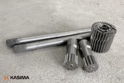 Liebher L544 važiuoklės priekinio tilto detalės